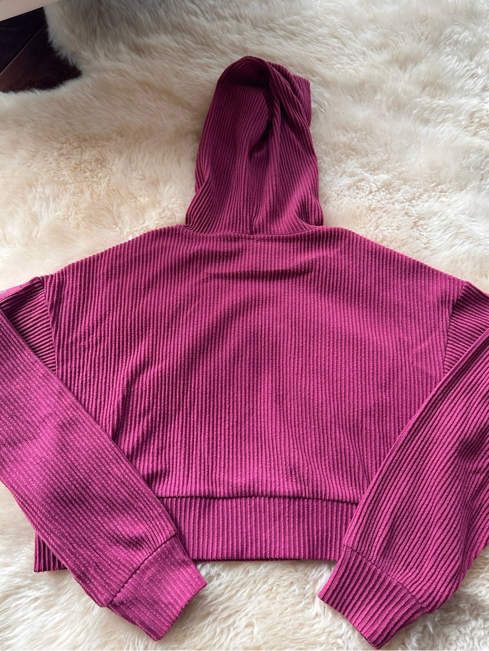 ALO Yoga Muse Sweatshirt & Sweatpant Set - Raspberry Sorbet - Size XS - Picture 5 of 8